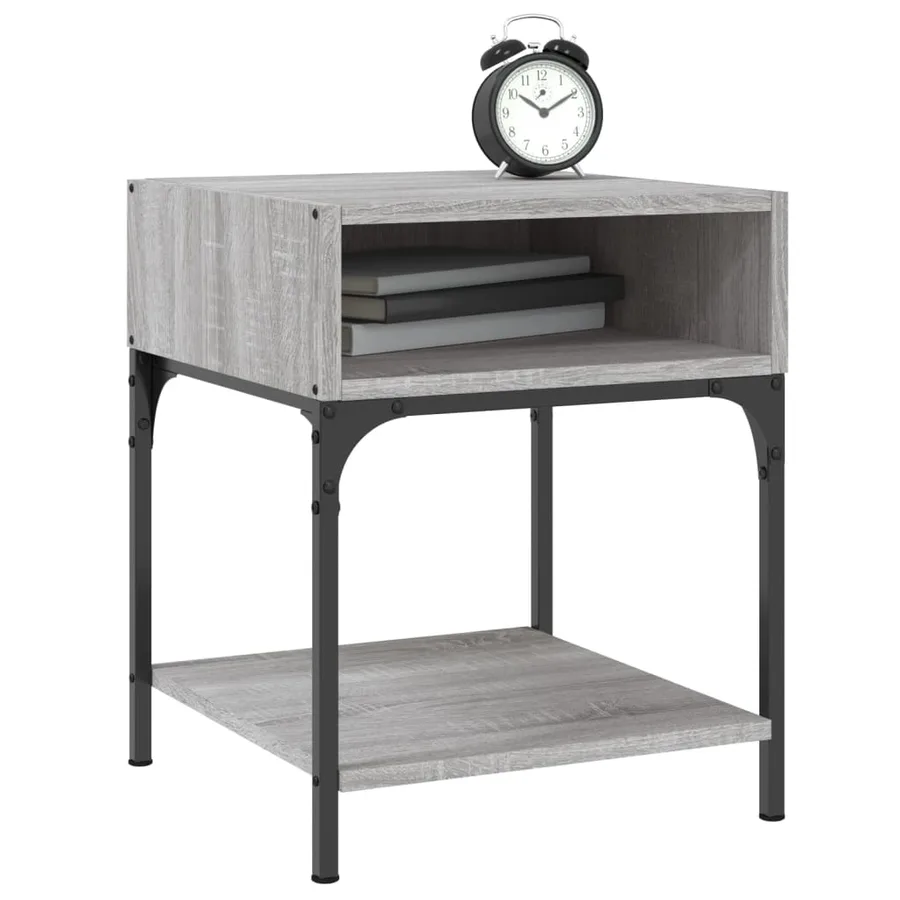 Tables de chevet 2 pcs sonoma gris 40x41x50 cm bois ingénierie - 3