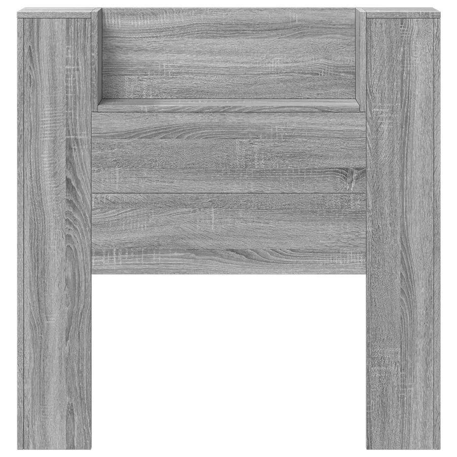 Tête de lit de rangement avec LED Sonoma gris Bois d'ingénierie - 5