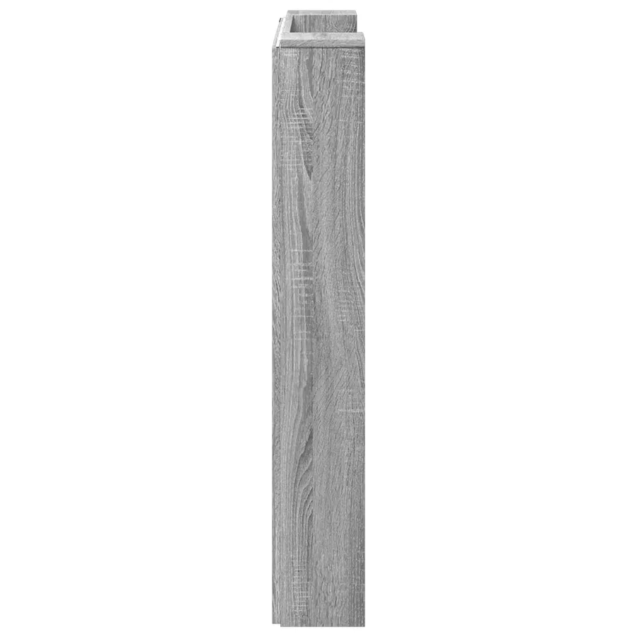 Tête de lit de rangement avec LED Sonoma gris Bois d'ingénierie - 6