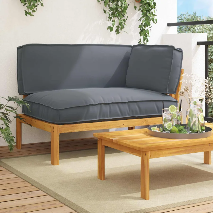 Ensemble de Canapés avec coussin Anthracite 133 x 92 x 69 cm