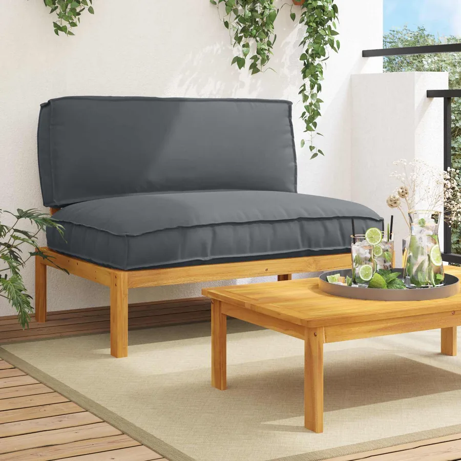 Ensemble de Canapés avec coussin Anthracite 120 x 92 x 69 cm