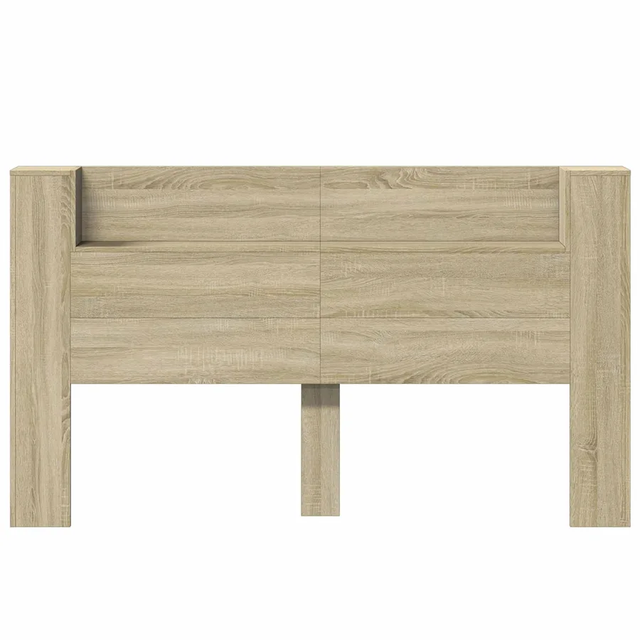 Tête de lit de rangement avec LED Chêne Sonoma - 5