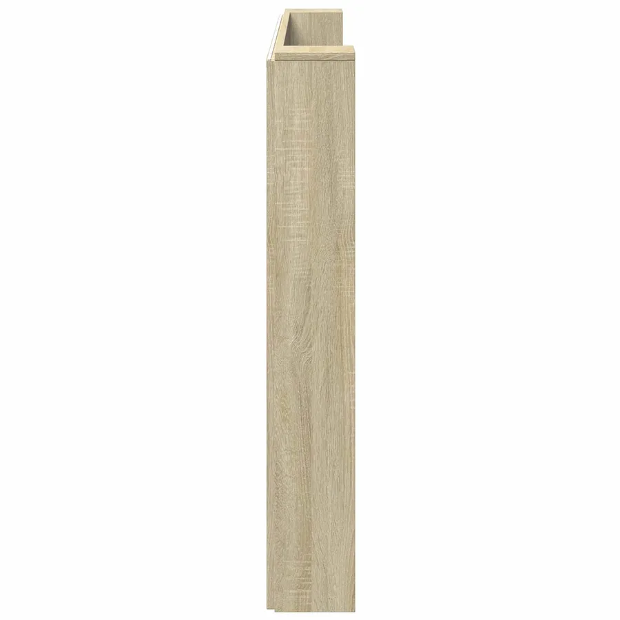 Tête de lit de rangement avec LED Chêne Sonoma - 6