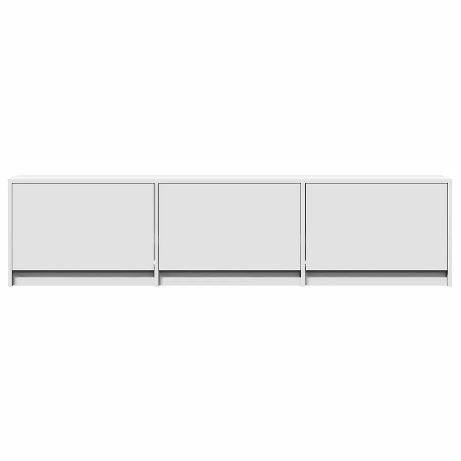 Meuble TV avec LED 165 x 34 x 40 cm Blanc Bois d’ingénierie - 6