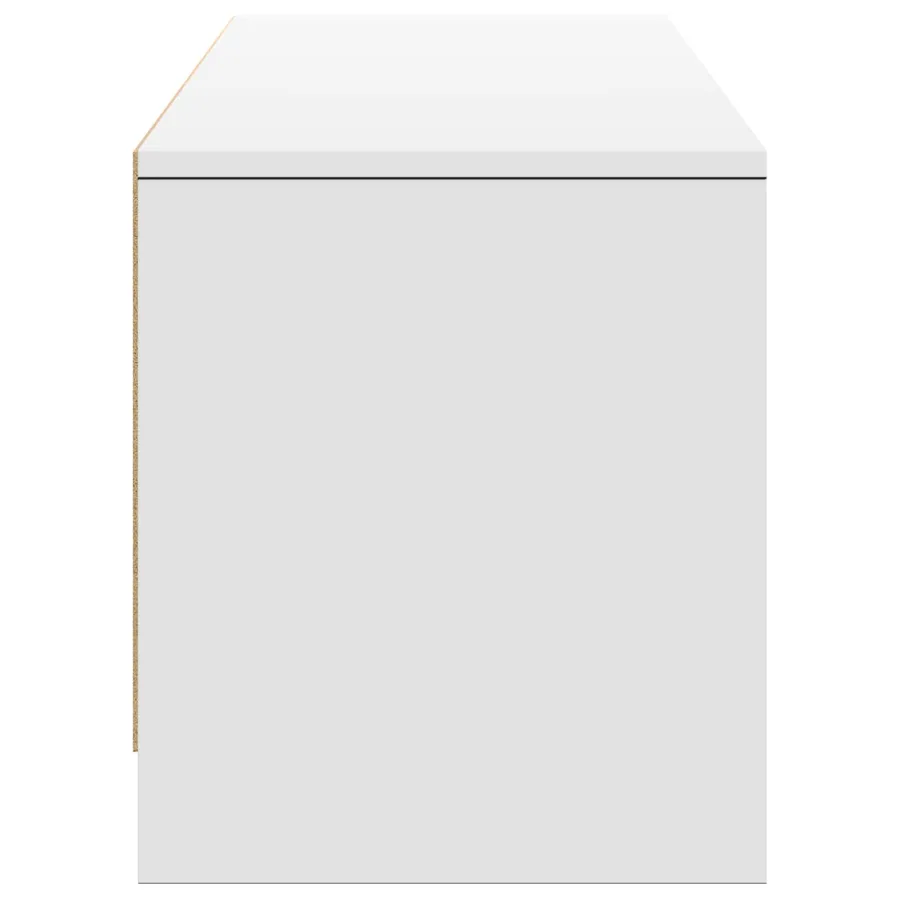 Meuble TV avec LED 165 x 34 x 40 cm Blanc Bois d’ingénierie - 7