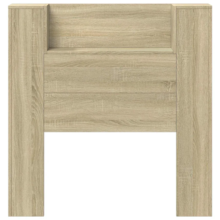 Tête de lit de rangement avec LED Chêne Sonoma - 5