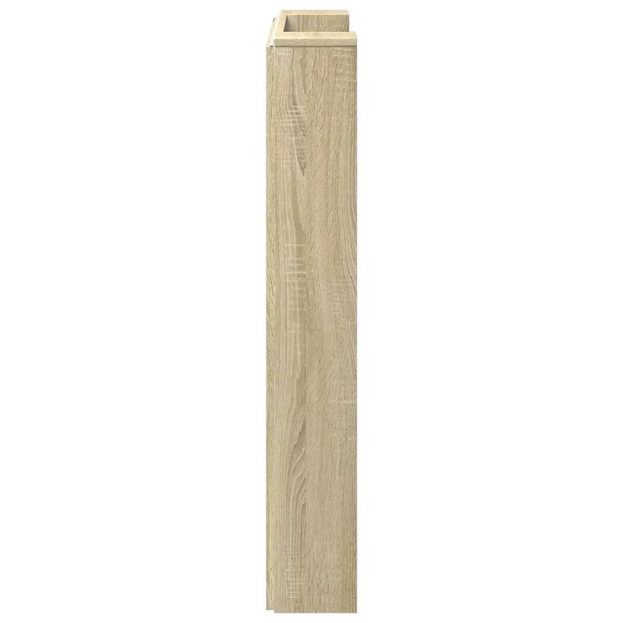 Tête de lit de rangement avec LED Chêne Sonoma - 6