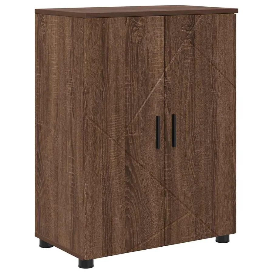 Cabinet de salle de bain avec porte Chêne brun 60 x 35 x 80 cm - 2