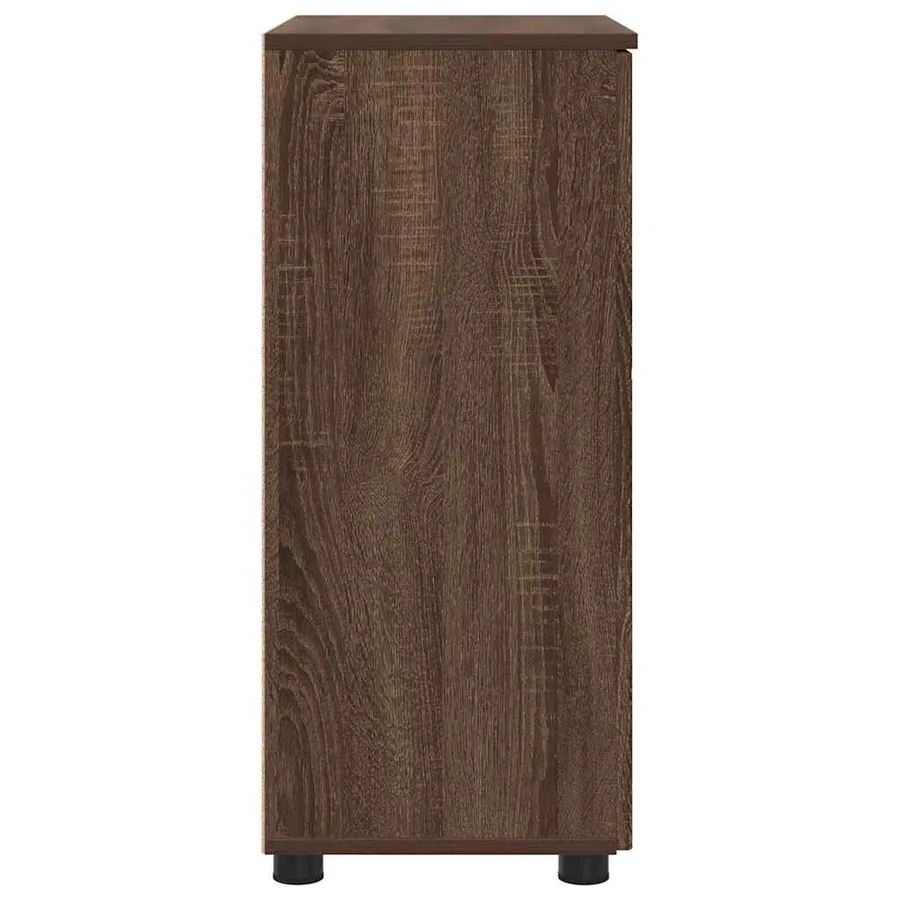 Cabinet de salle de bain avec porte Chêne brun 60 x 35 x 80 cm - 7