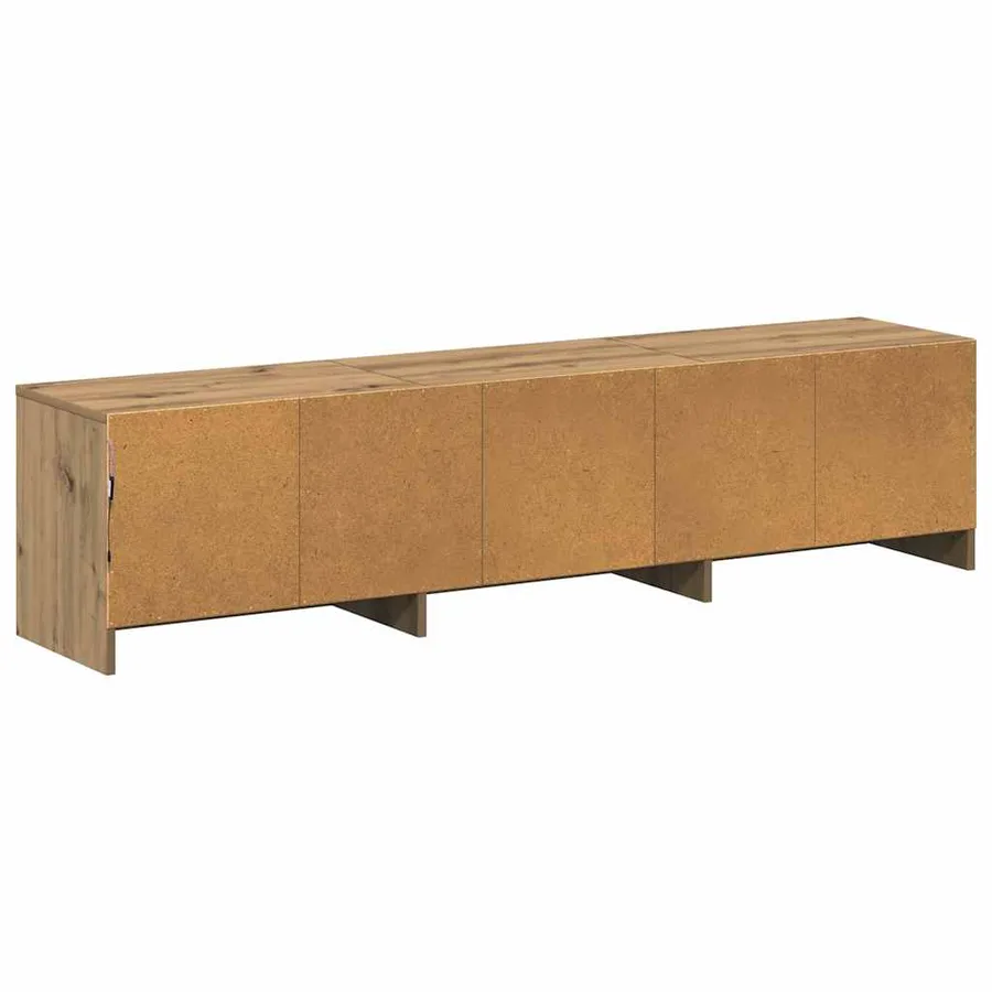 Meuble TV avec LED 165 x 34 x 40 cm Chêne artisan - 9