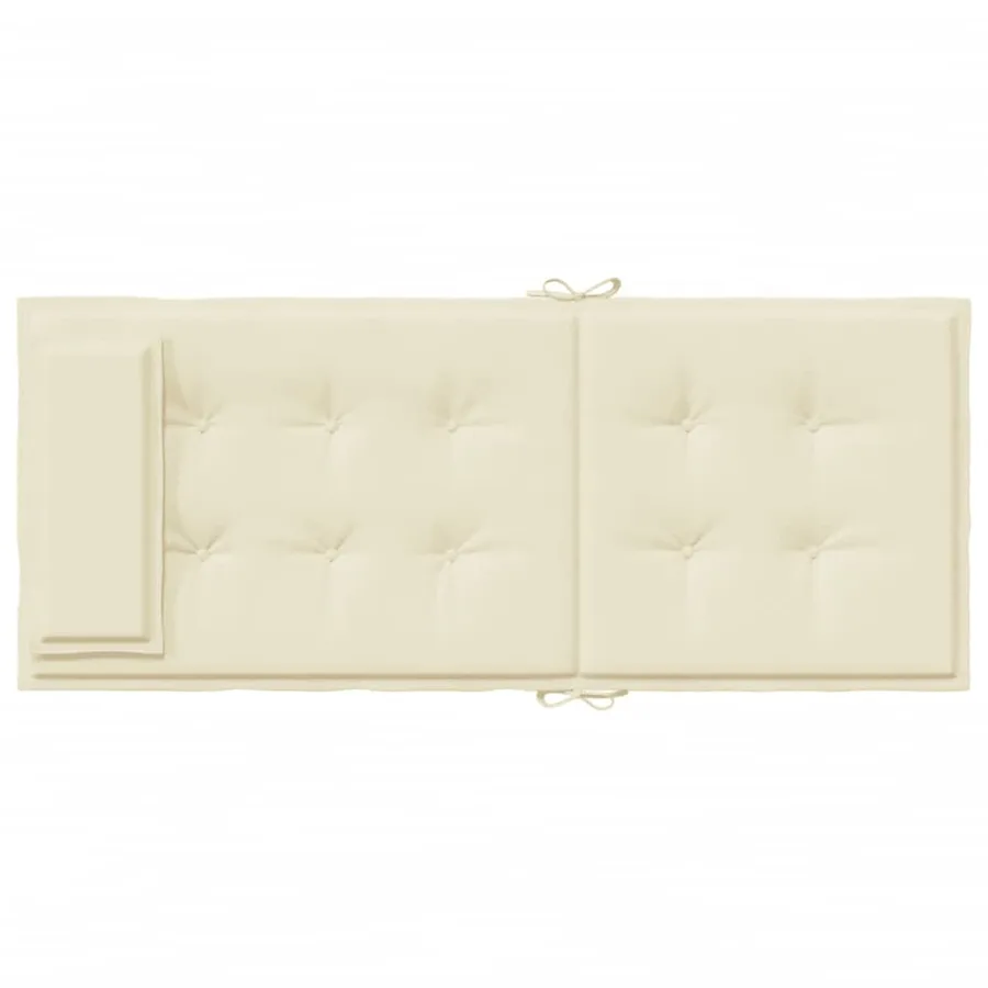Coussins de chaise à dossier haut lot de 2 crème tissu oxford - 7