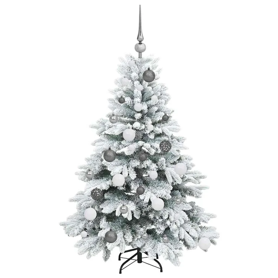 Sapin de Noël artificiel avec 150 LED Blanc 120 cm PE et PVC - 4