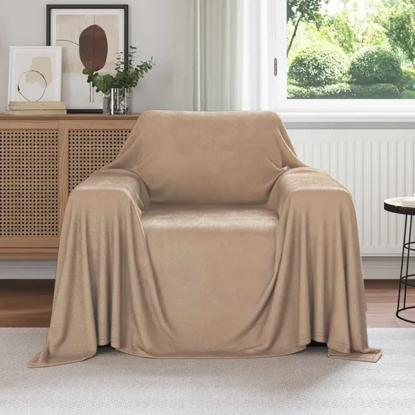 Couvertures à jeter 6 pcs Camel 210 x 140 cm Toison