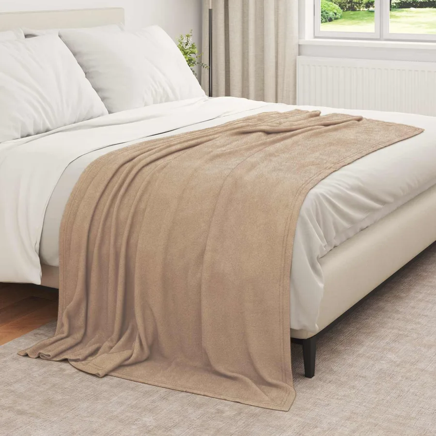 Couvertures à jeter 6 pcs Camel 210 x 140 cm Toison - 3