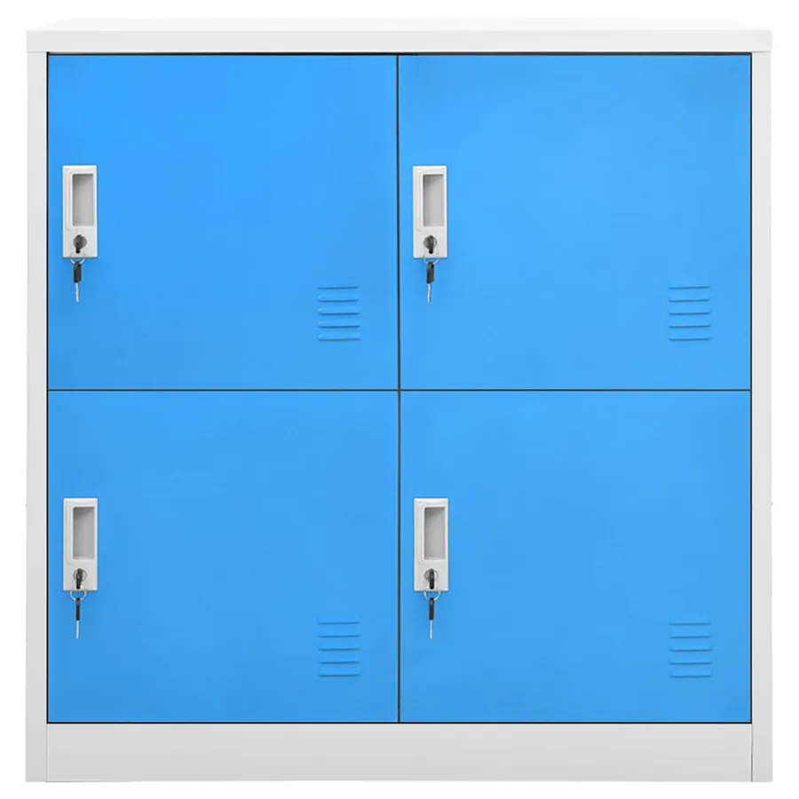 Armoire à casiers Gris clair et bleu 90x45x92,5 cm Acier - 2