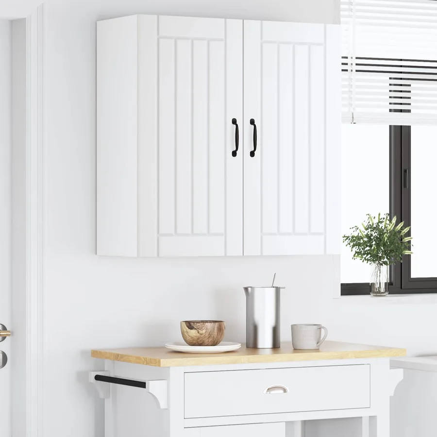 Meuble mural LUCCA Blanc 80 x 31 x 80 cm Bois d'ingénierie - 4