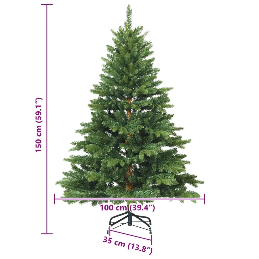 Sapin de Noël Artificiel à Branches Articulées Vert 150 cm - 9
