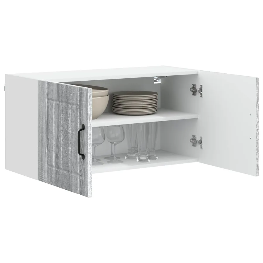 Meuble mural LUCCA Sonoma gris 80 x 31 x 40 cm - 3