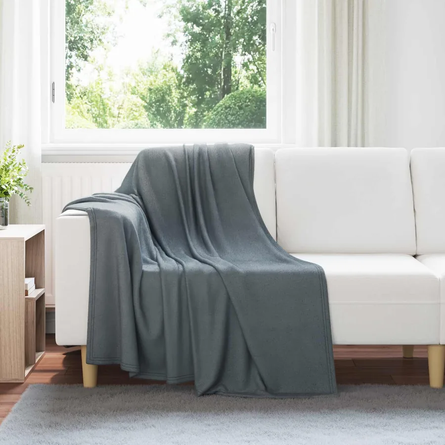 Couvertures à jeter 6 pcs Gris foncé 170 x 130 cm Toison