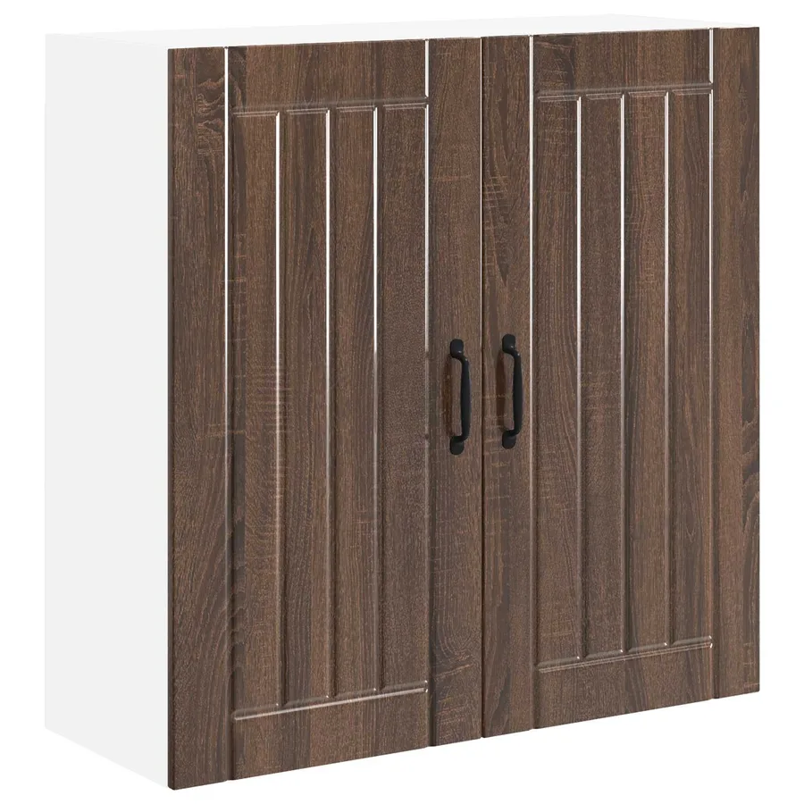 Meuble mural LUCCA Chêne brun 80 x 31 x 80 cm Bois d'ingénierie - 2