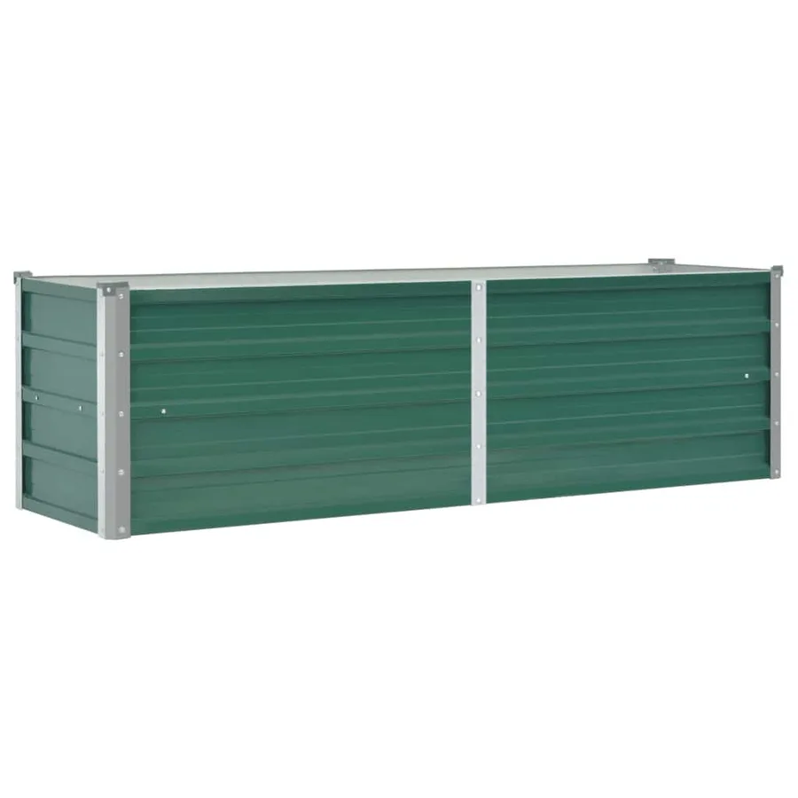 Lit surélevé de jardin Acier galvanisé 160x40x45 cm Vert - 2