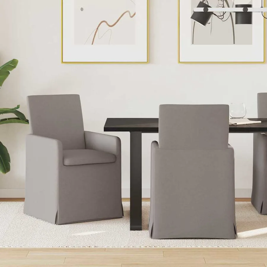 Chaises de salle à manger 2 pcs Taupe 57 x 67 x 95 cm tissu