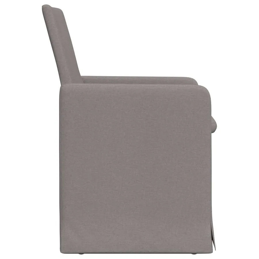 Chaises de salle à manger 2 pcs Taupe 57 x 67 x 95 cm tissu - 5