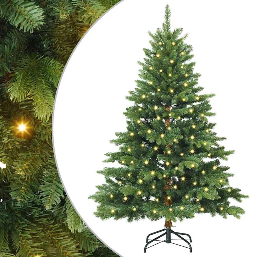 Sapin de Noël artificiel avec 150 LED Vert 150 cm PE et PVC - 2