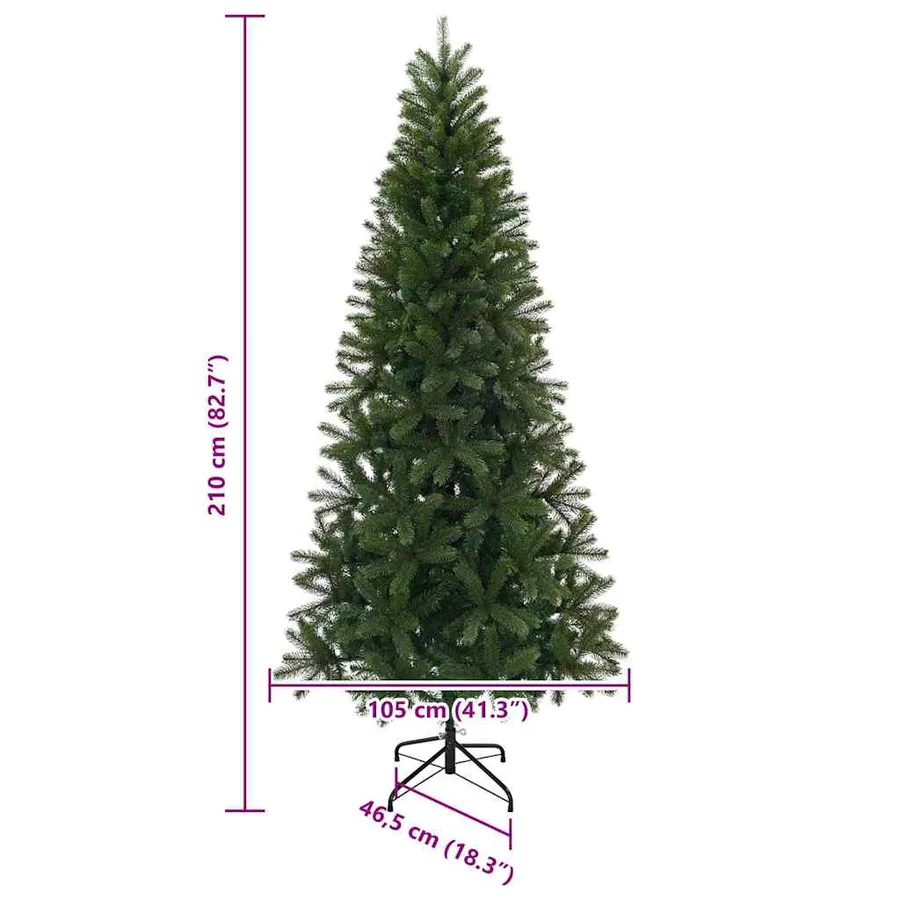 Sapin de Noël artificiel Vert 210 cm PVC, PE et acier - 7