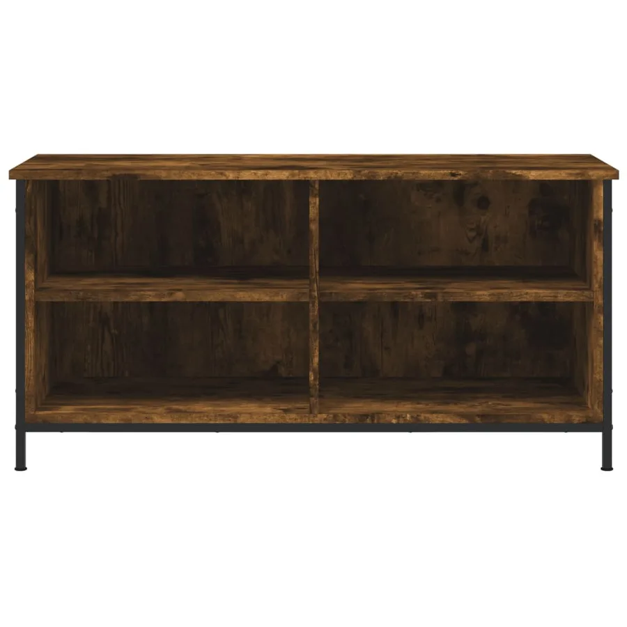 Meuble TV Chêne fumé 100x40x50 cm Bois d'ingénierie - 4