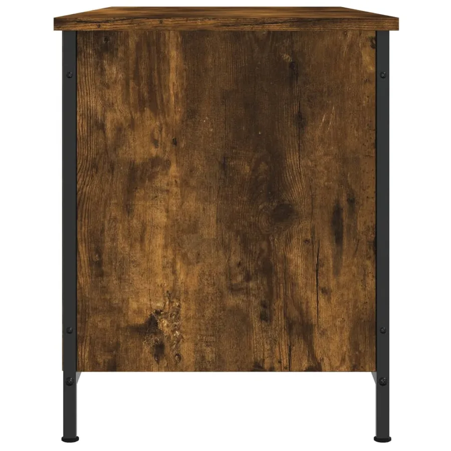 Meuble TV Chêne fumé 100x40x50 cm Bois d'ingénierie - 5