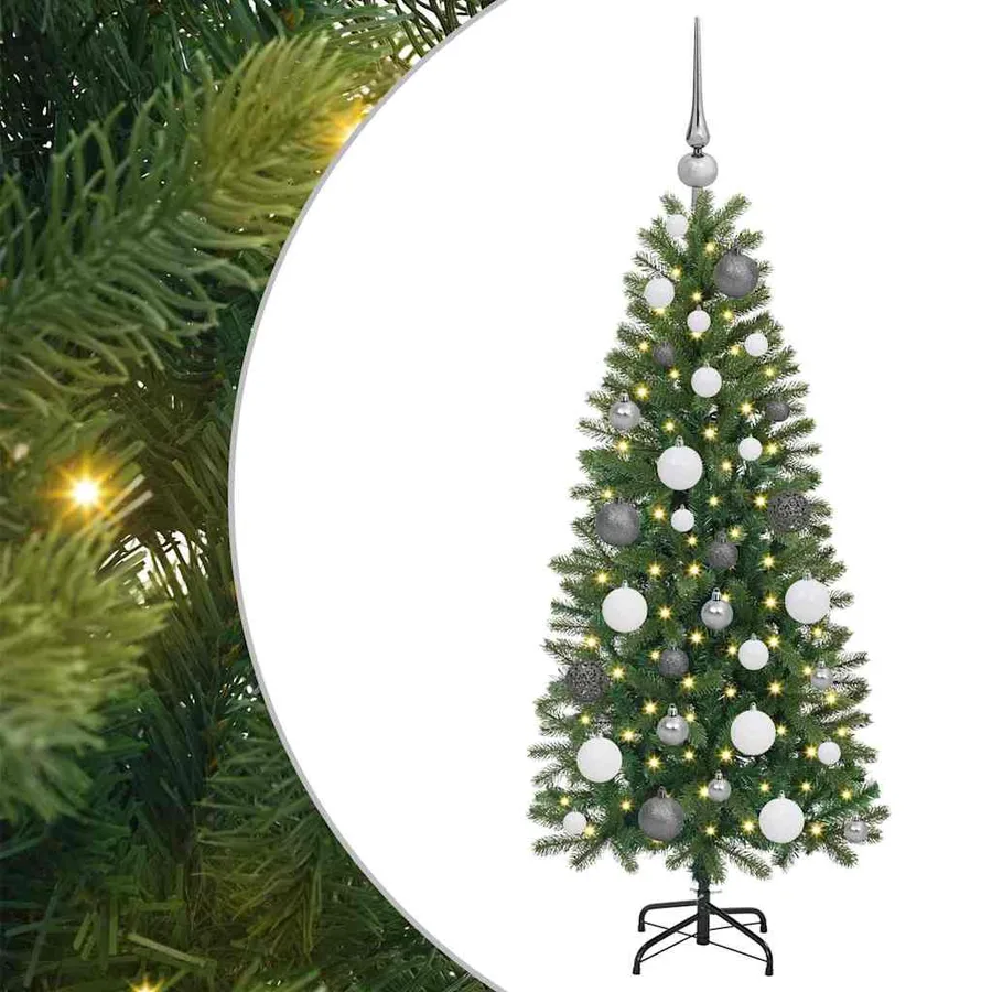 Sapin de Noël artificiel avec 150 LED Vert 120 cm PE et PVC - 2