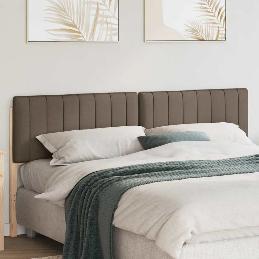 Tête de lit capitonnée Marron et Taupe 180 cm Pin massif