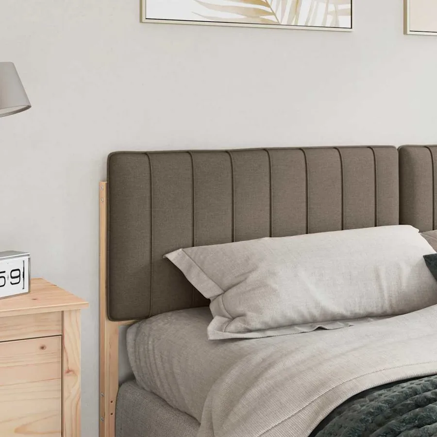 Tête de lit capitonnée Marron et Taupe 180 cm Pin massif - 3