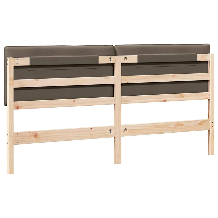 Tête de lit capitonnée Marron et Taupe 180 cm Pin massif - 6