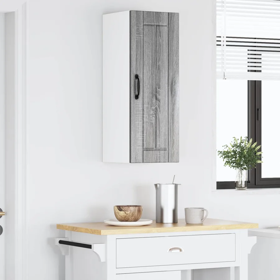 Meuble mural LUCCA Sonoma gris 30 x 31 x 80 cm - 4