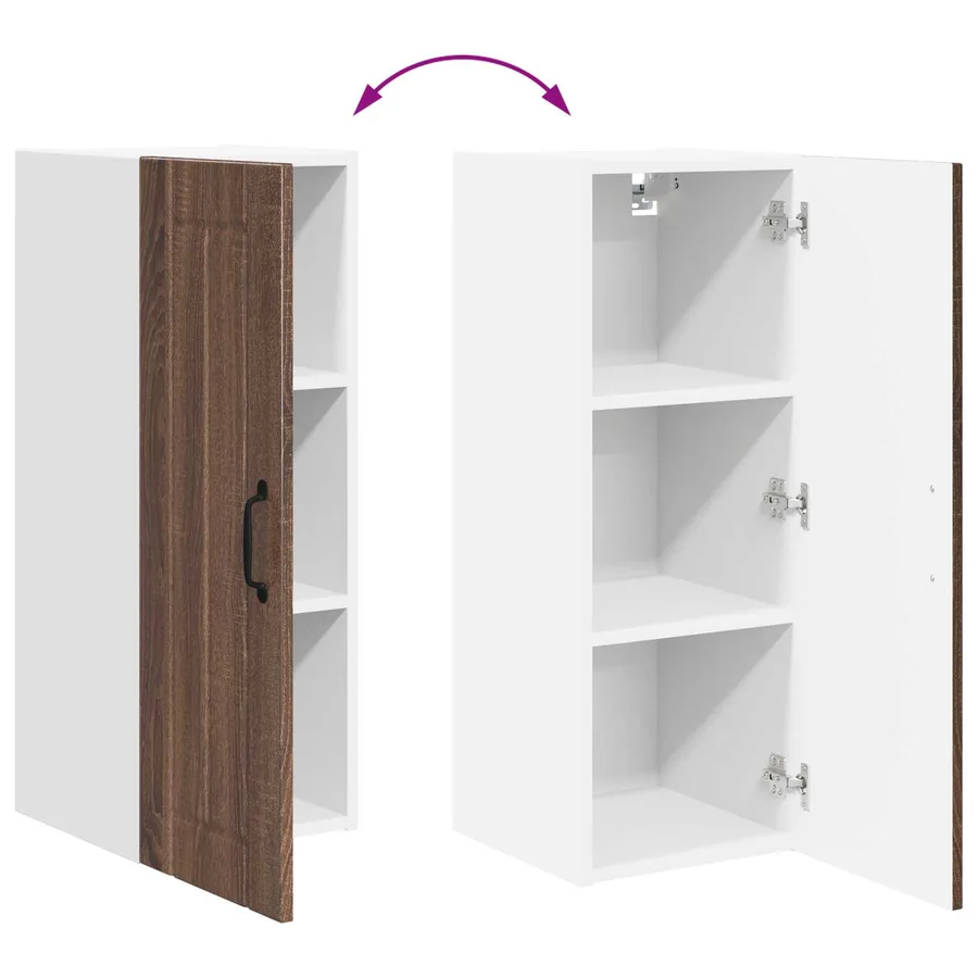 Meuble mural LUCCA 2 pcs Chêne brun 30 x 31 x 80 cm - 12
