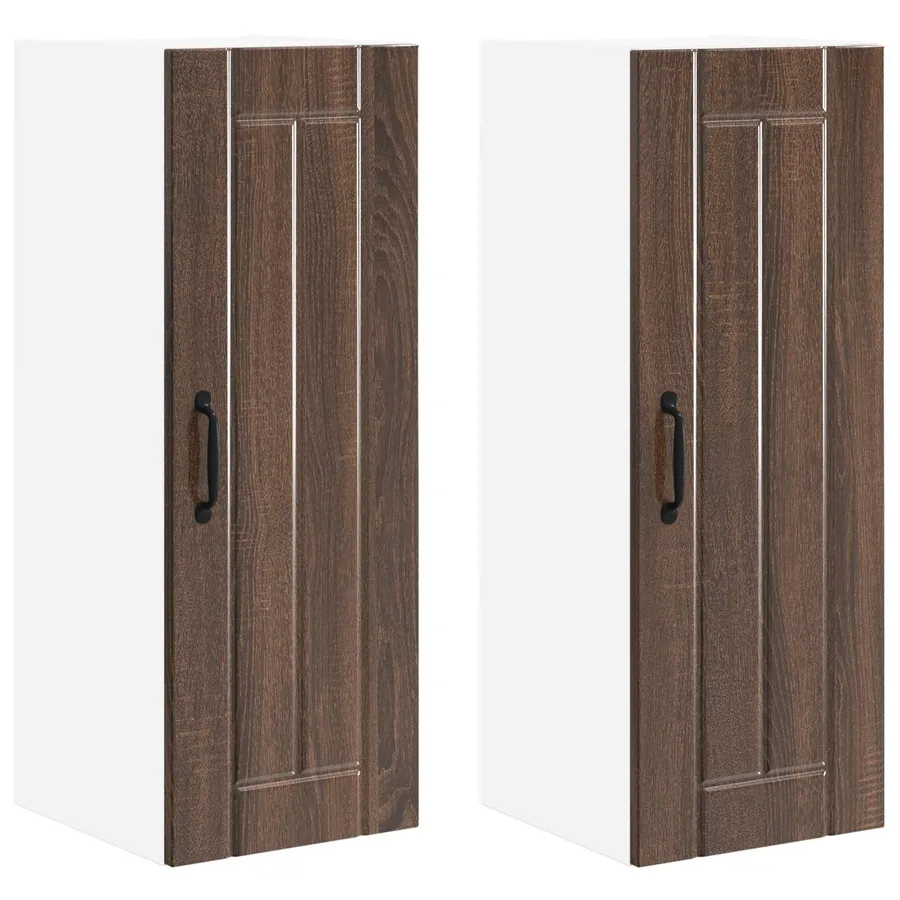 Meuble mural LUCCA 2 pcs Chêne brun 30 x 31 x 80 cm - 2