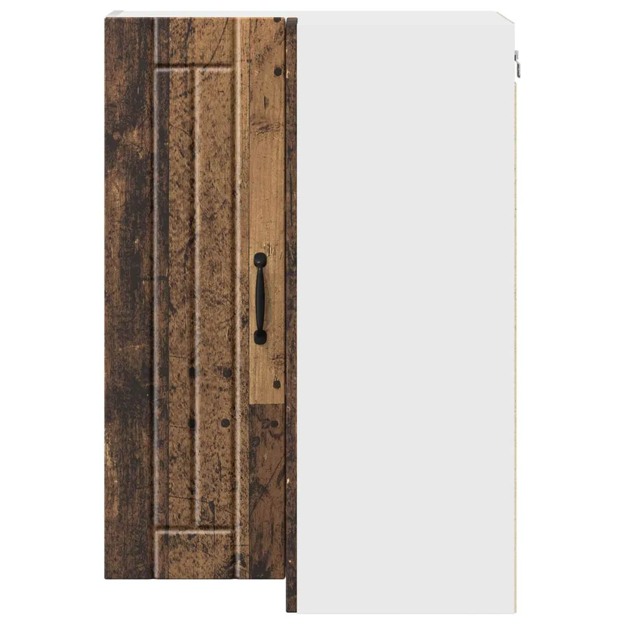 Cabinet d'angle mural LUCCA Bois ancien 57 x 57 x 80 cm - 6