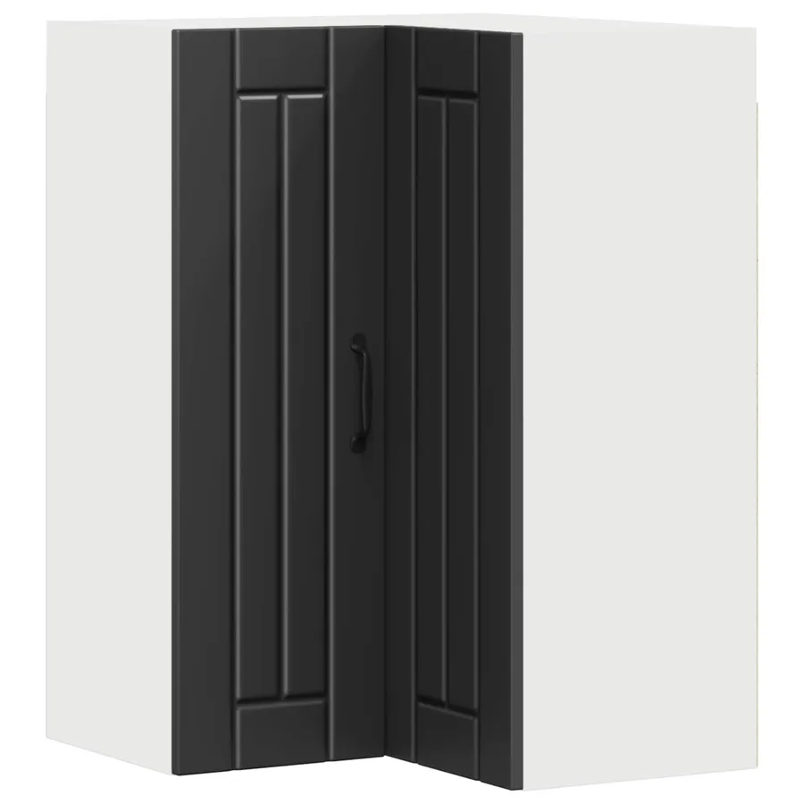 Cabinet d'angle mural LUCCA Noir 57 x 57 x 80 cm - 2