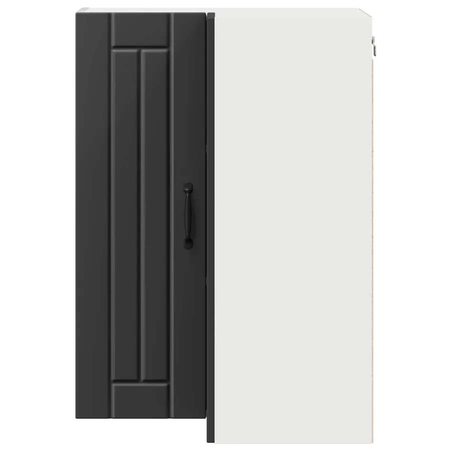 Cabinet d'angle mural LUCCA Noir 57 x 57 x 80 cm - 6