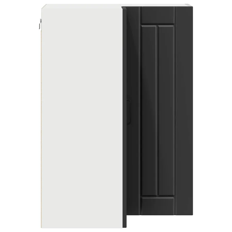 Cabinet d'angle mural LUCCA Noir 57 x 57 x 80 cm - 7