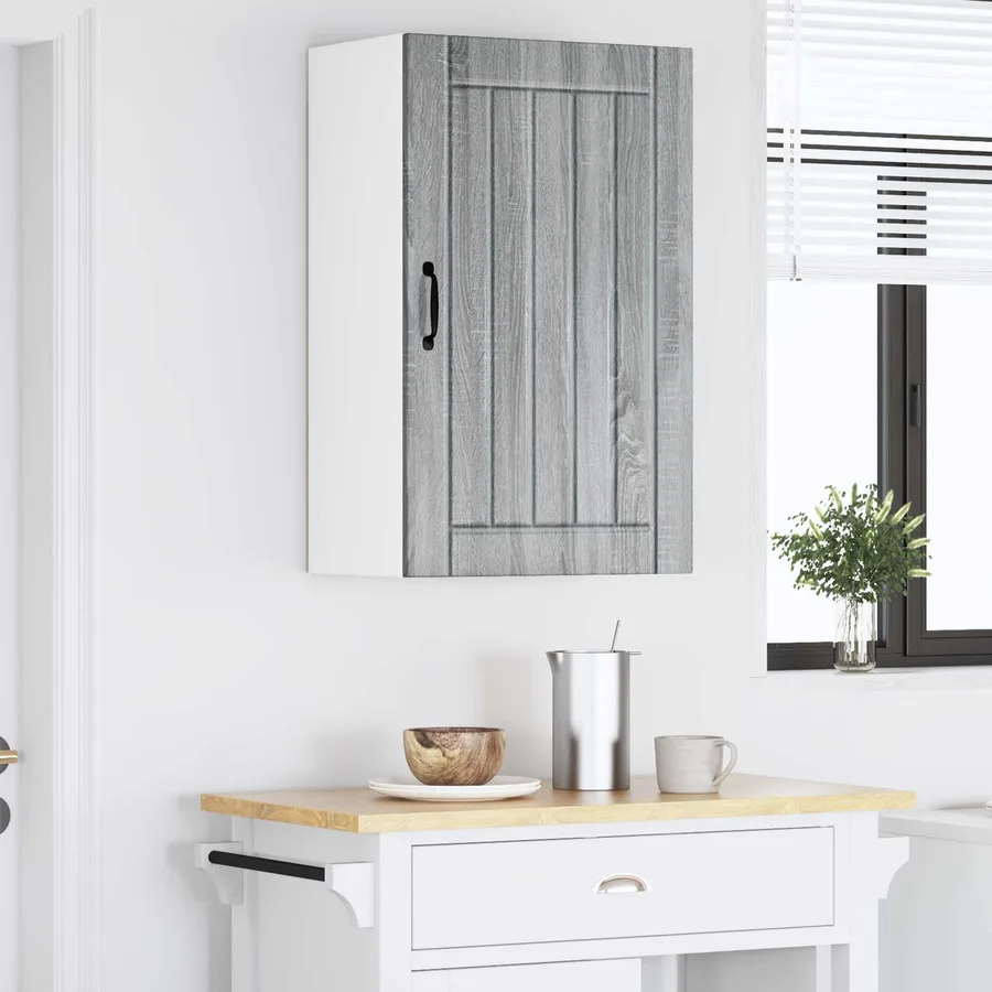Meuble mural LUCCA Sonoma gris 50 x 31 x 80 cm - 4