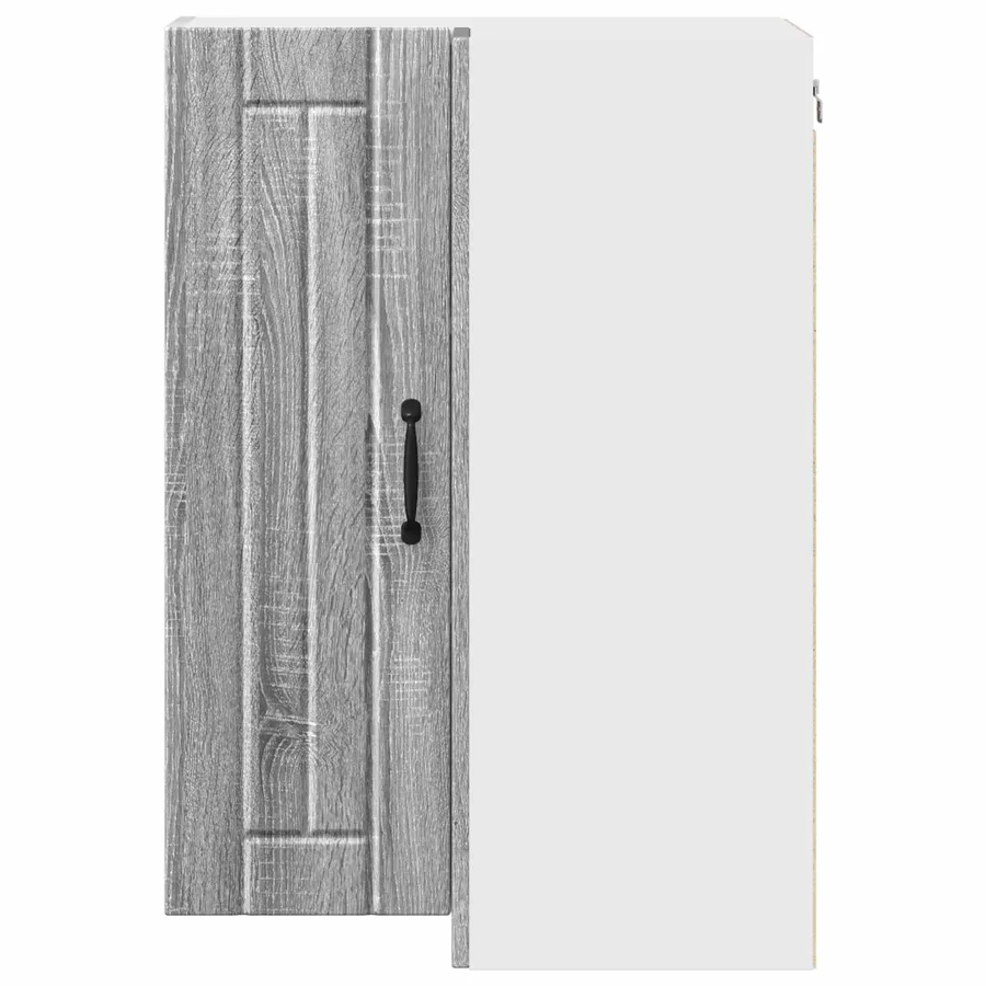 Cabinet d'angle mural LUCCA Sonoma gris 57 x 57 x 80 cm - 6