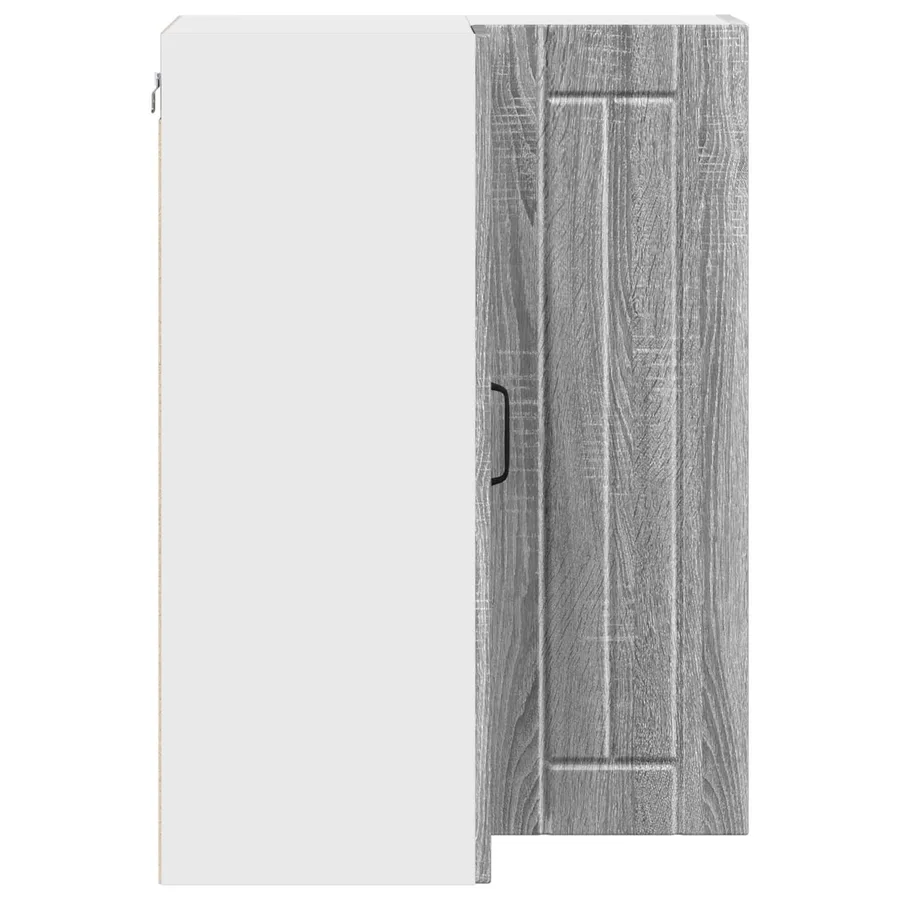 Cabinet d'angle mural LUCCA Sonoma gris 57 x 57 x 80 cm - 7