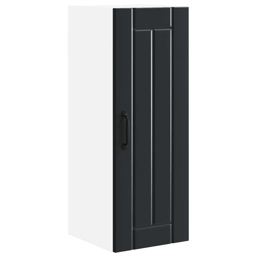 Meuble mural LUCCA 2 pcs Noir 30 x 31 x 80 cm Bois d'ingénierie - 5