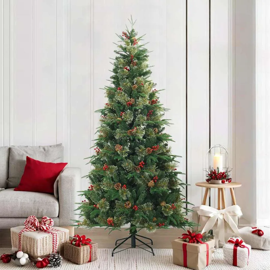 Sapin de Noël Artificiel à Branches Articulées Vert 210 cm
