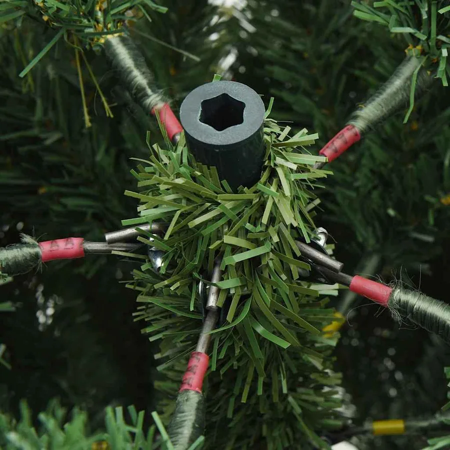 Sapin de Noël Artificiel à Branches Articulées Vert 210 cm - 7