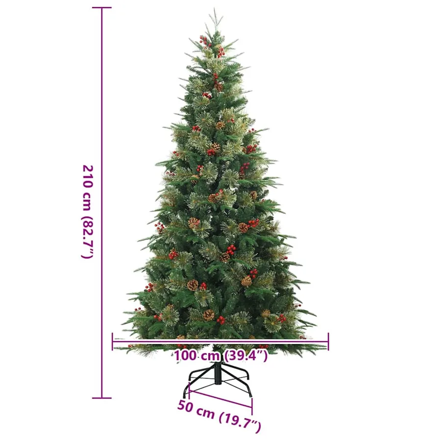 Sapin de Noël Artificiel à Branches Articulées Vert 210 cm - 9