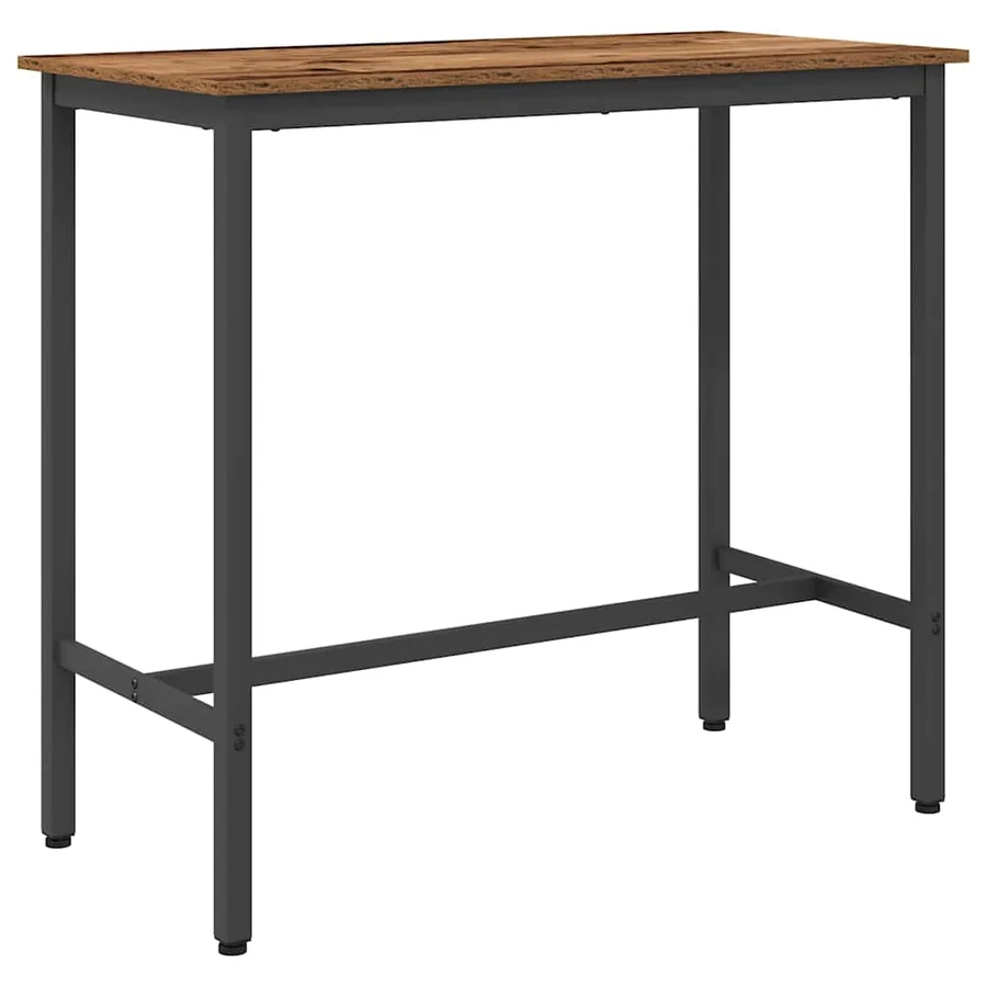 table Bois ancien 100 x 50 x 90,5 cm Bois d'ingénierie et acier - 2
